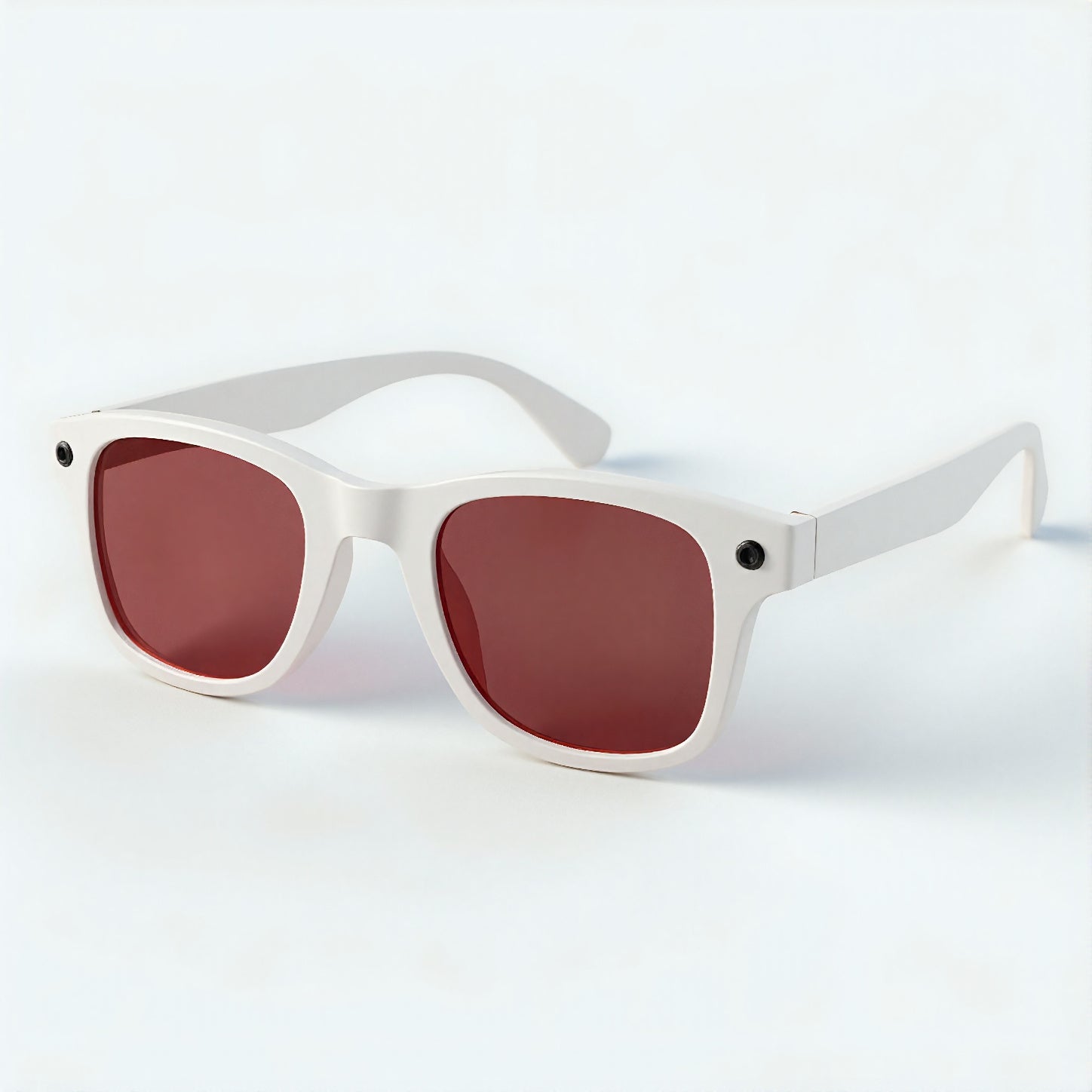 AI Smart Glasses Red Lenses with Camera & ChatGPT | Hands-Free Smart Eyewear